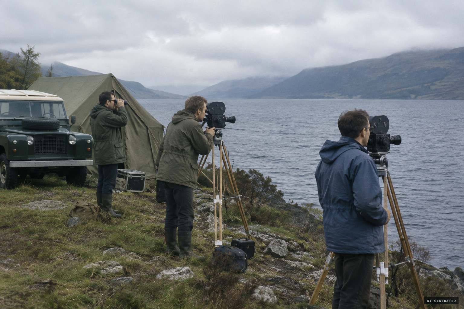 The Loch Ness Phenomena Investigation Bureau keeps watch on the loch