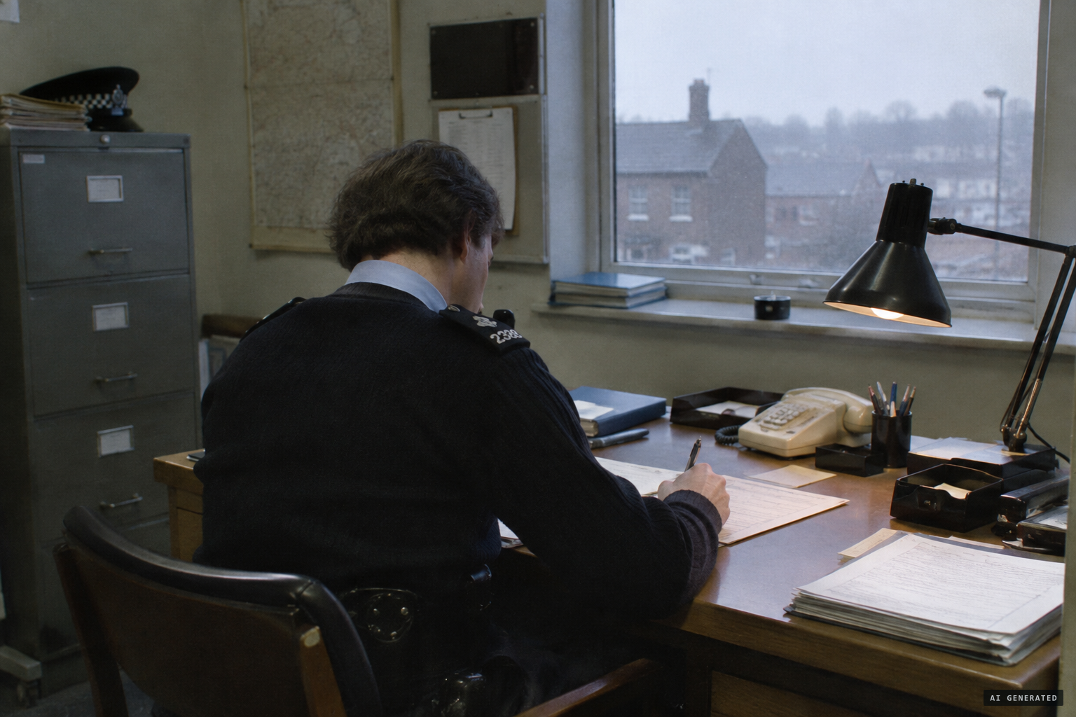 Godfrey files his official report after hearing other officers saw a strange light