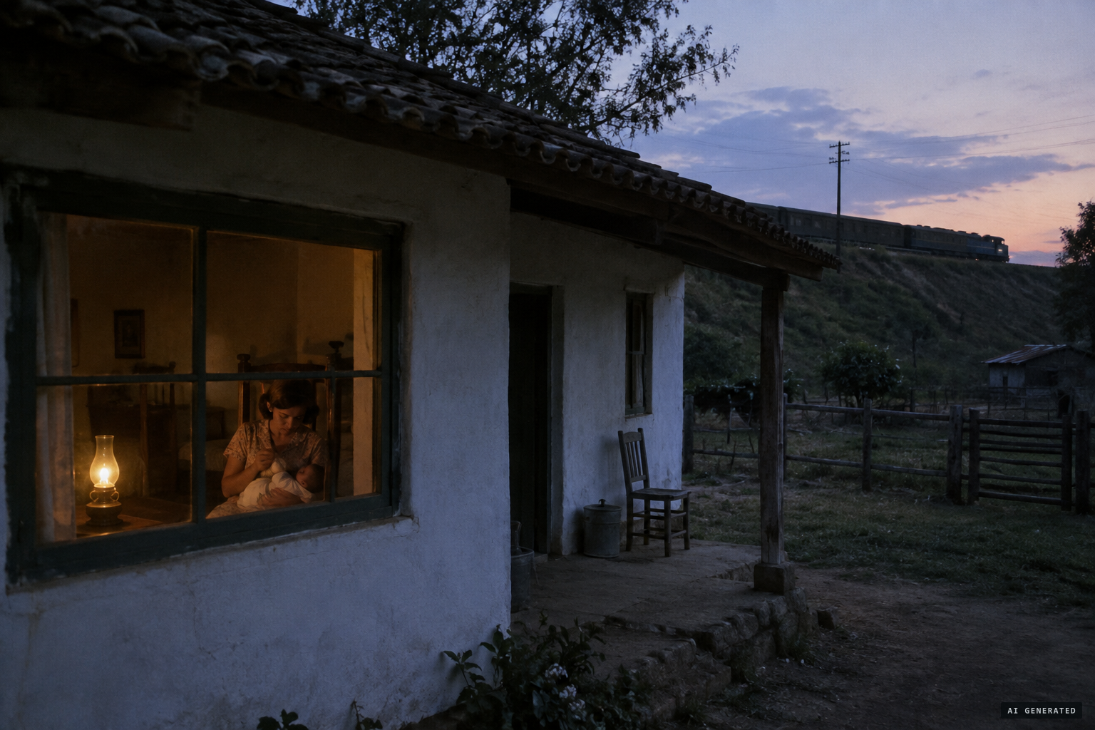 The ranch house by the Belgrano Railway goes dark on the night of 21 October 1963