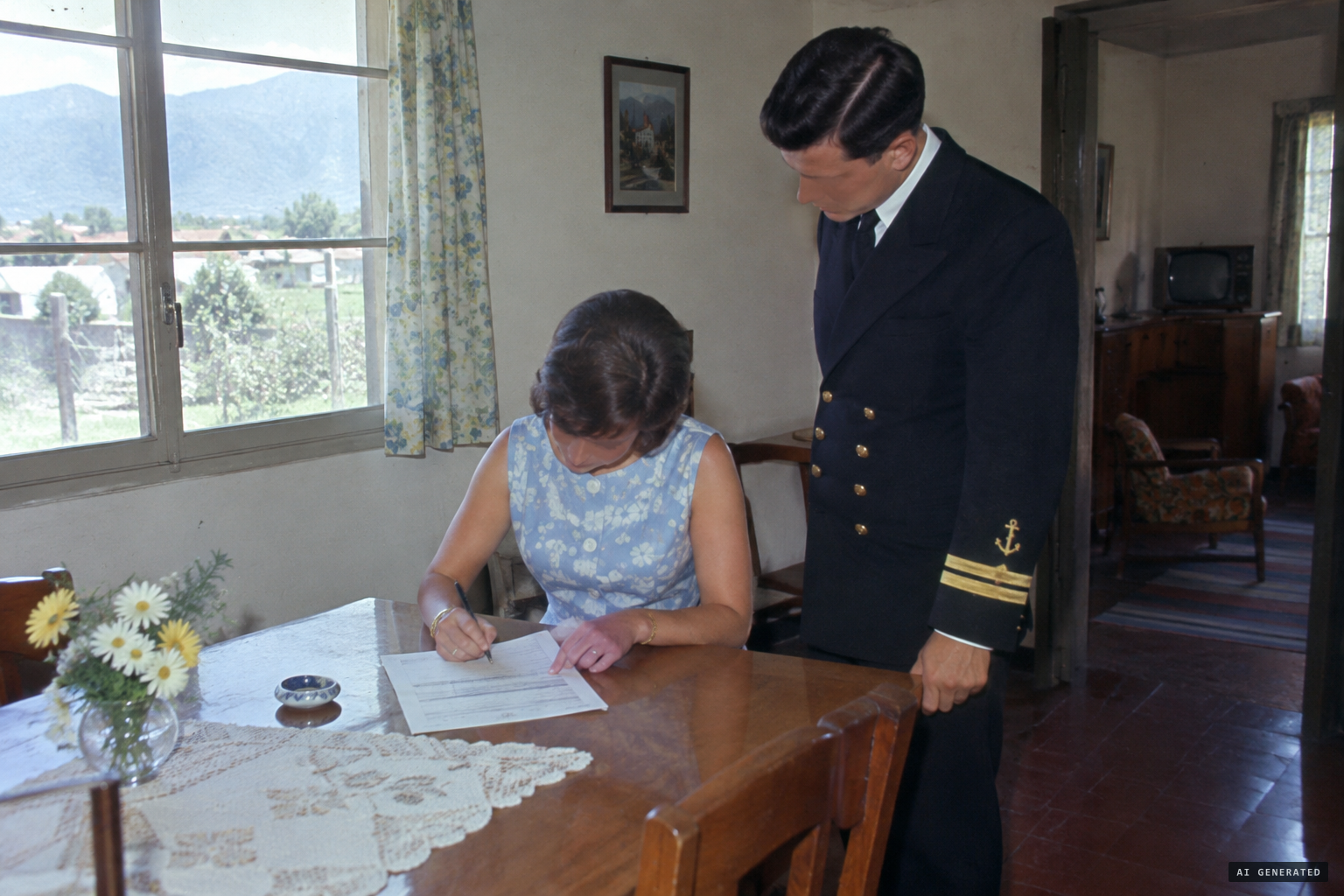 Yolié fills in the Navy's UFO technical form at Capitán Pagani's request