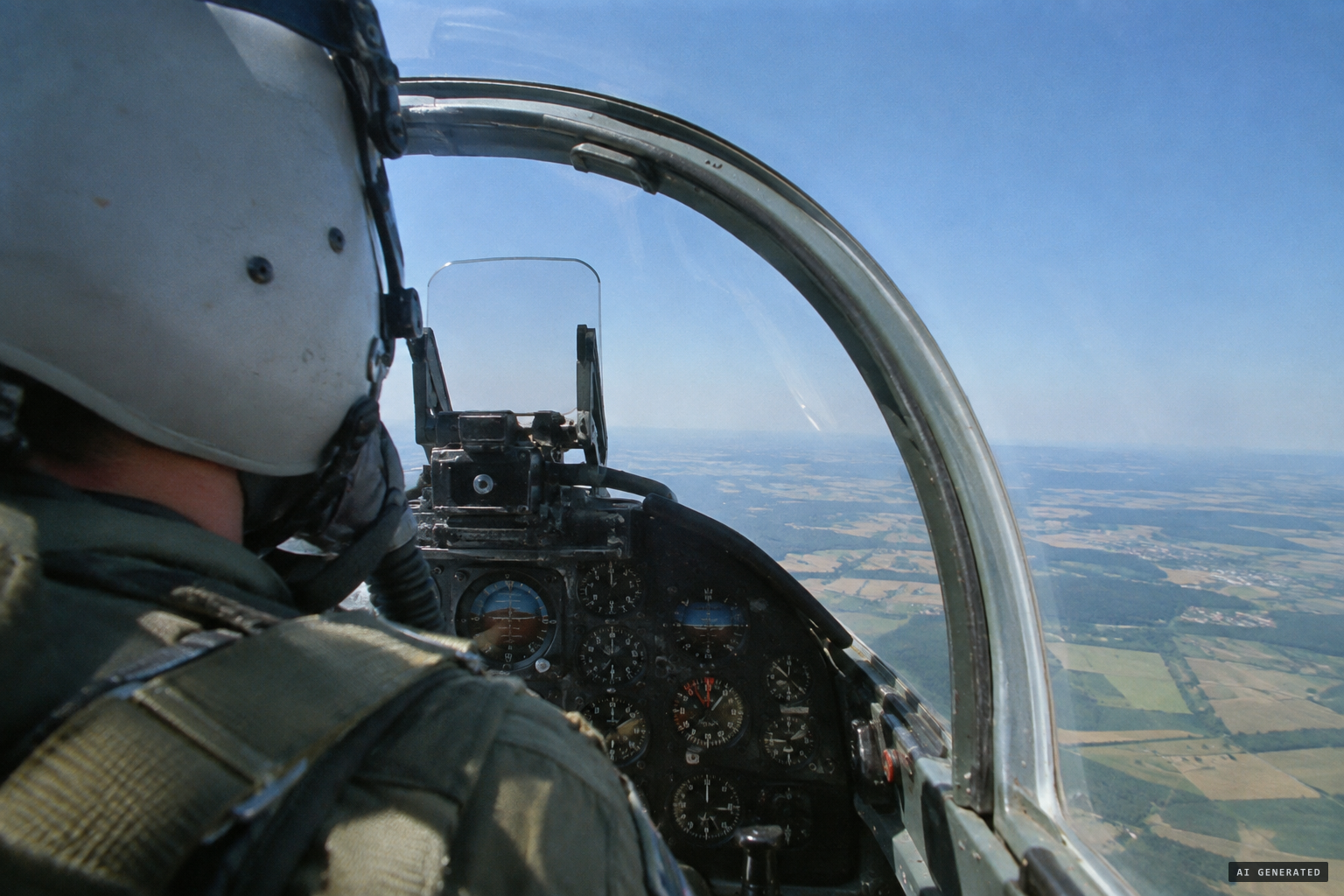 The pilots, placed above and below the radar target, see nothing