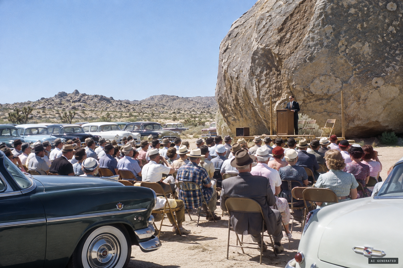 Giant Rock gatherings where Bethurum spoke and Ruppelt visited