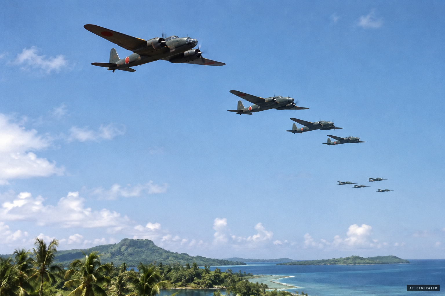 The obvious candidate: a Japanese bomber formation