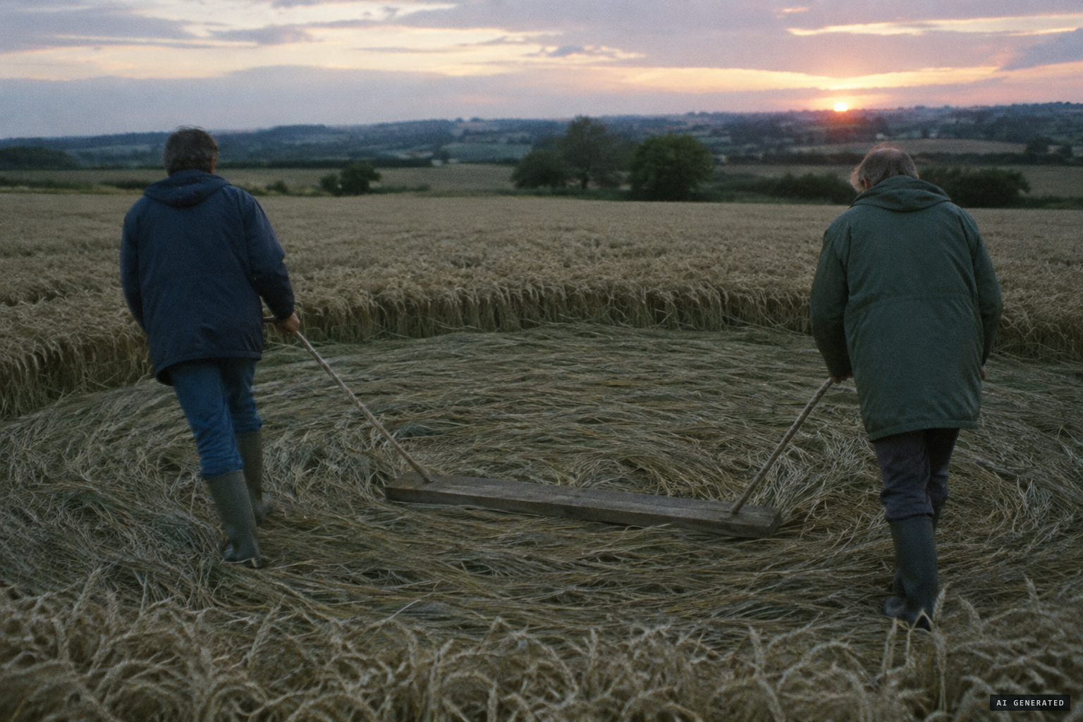 Doug Bower and Dave Chorley, who faked crop circles, cite Horseshoe Lagoon as their inspiration.