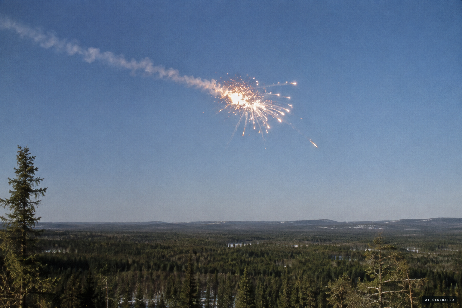 The consensus: a stony asteroid exploding 5 to 10 km up