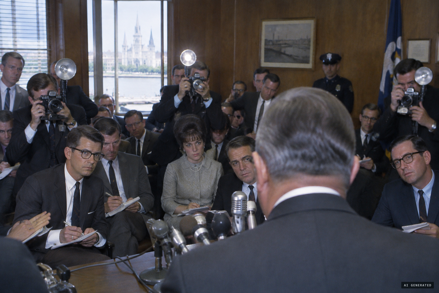 In the late 1960s Jim Garrison accuses Banister of a role in the JFK assassination
