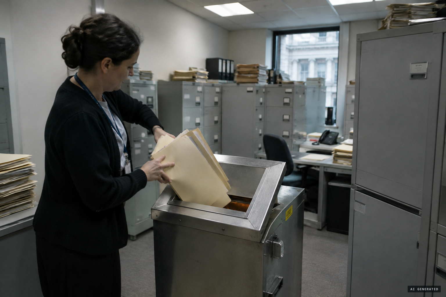 The Ministry of Defence UFO desk, where early files were destroyed every five years