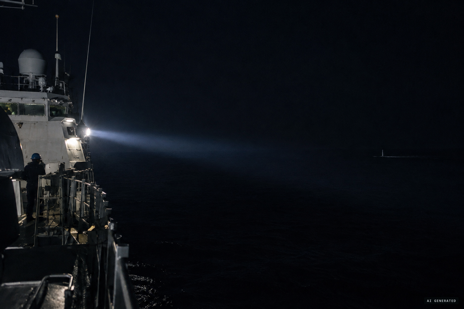 The target enters the water, and no wreckage is ever found