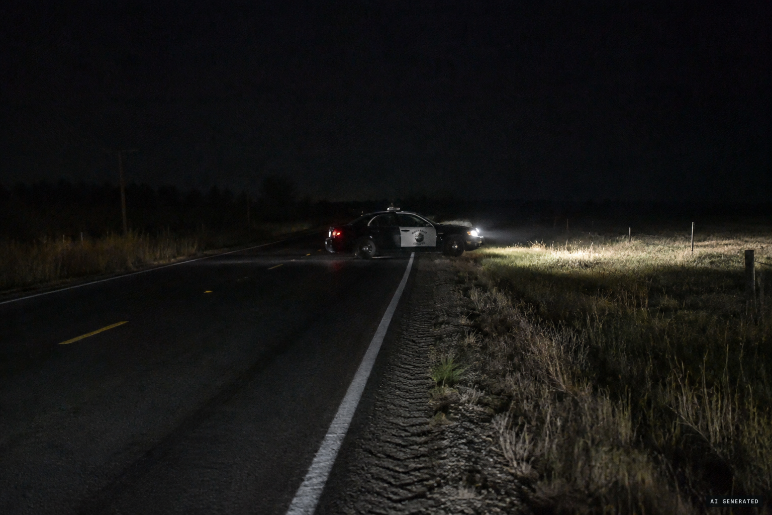 The car coasted 854 feet and stopped sideways across the road