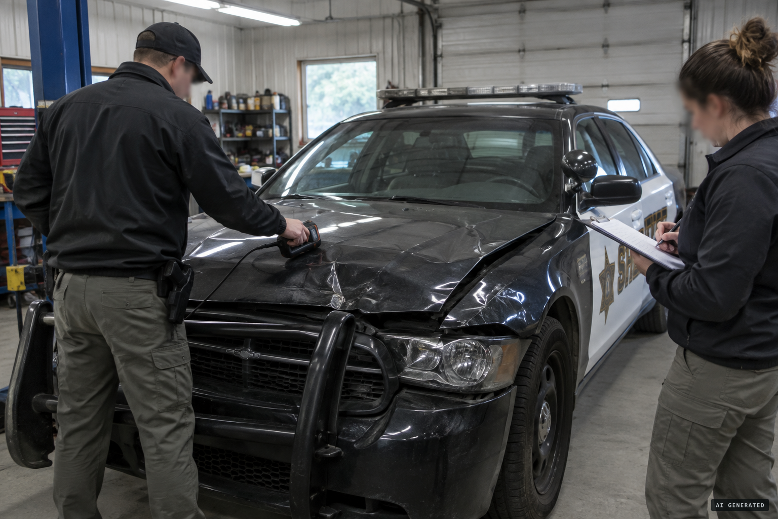 CUFOS investigators run magnetic tests on the car