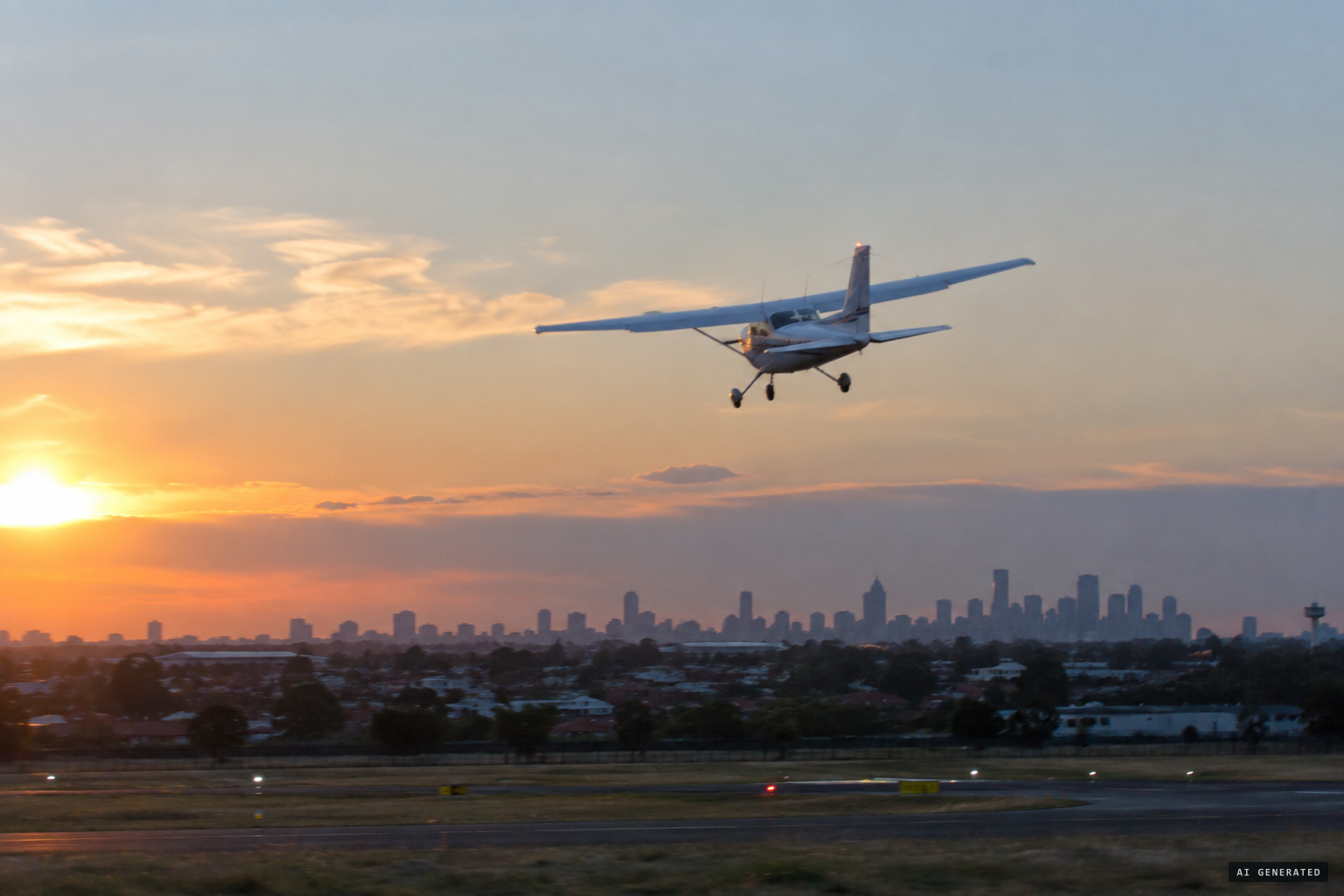 Cessna VH-DSJ takes off from Moorabbin at 18:19