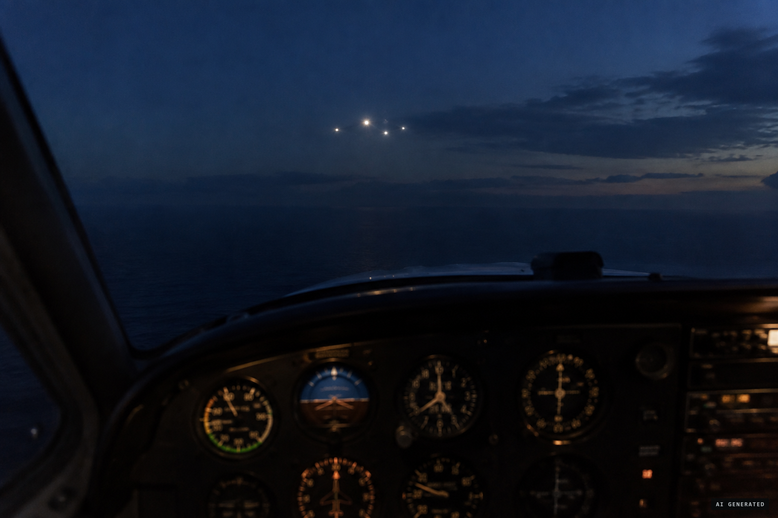 Lights like landing lights, with no known traffic below 5,000 feet