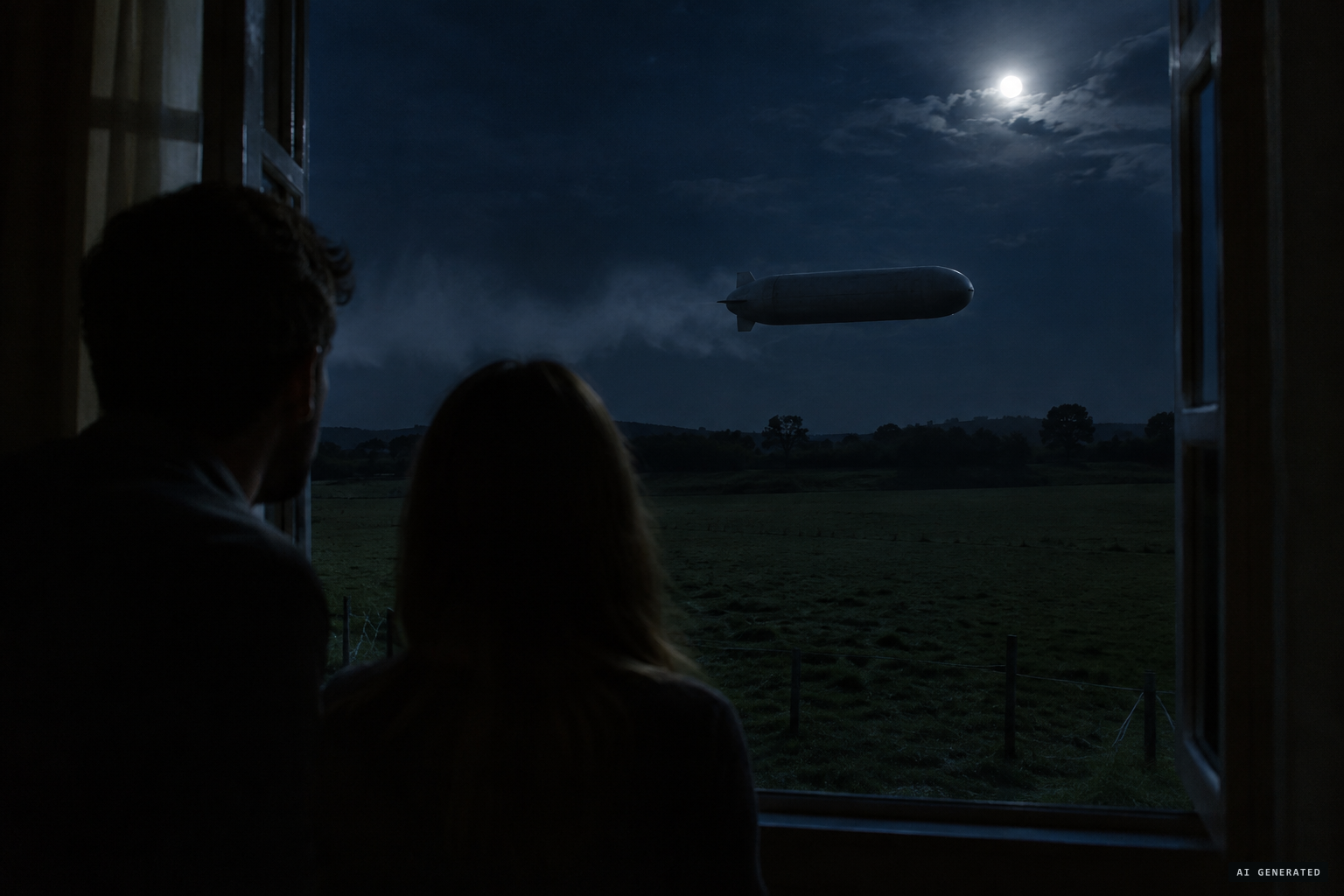 Near Varginha, 1:30 a.m.: a silent grey submarine-shaped object creeps across the pasture