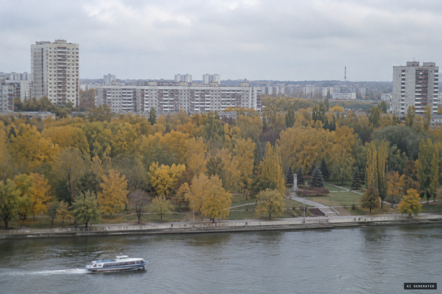 Yuzhny Park, known locally as "Kozly," on the left bank of Voronezh, autumn 1989