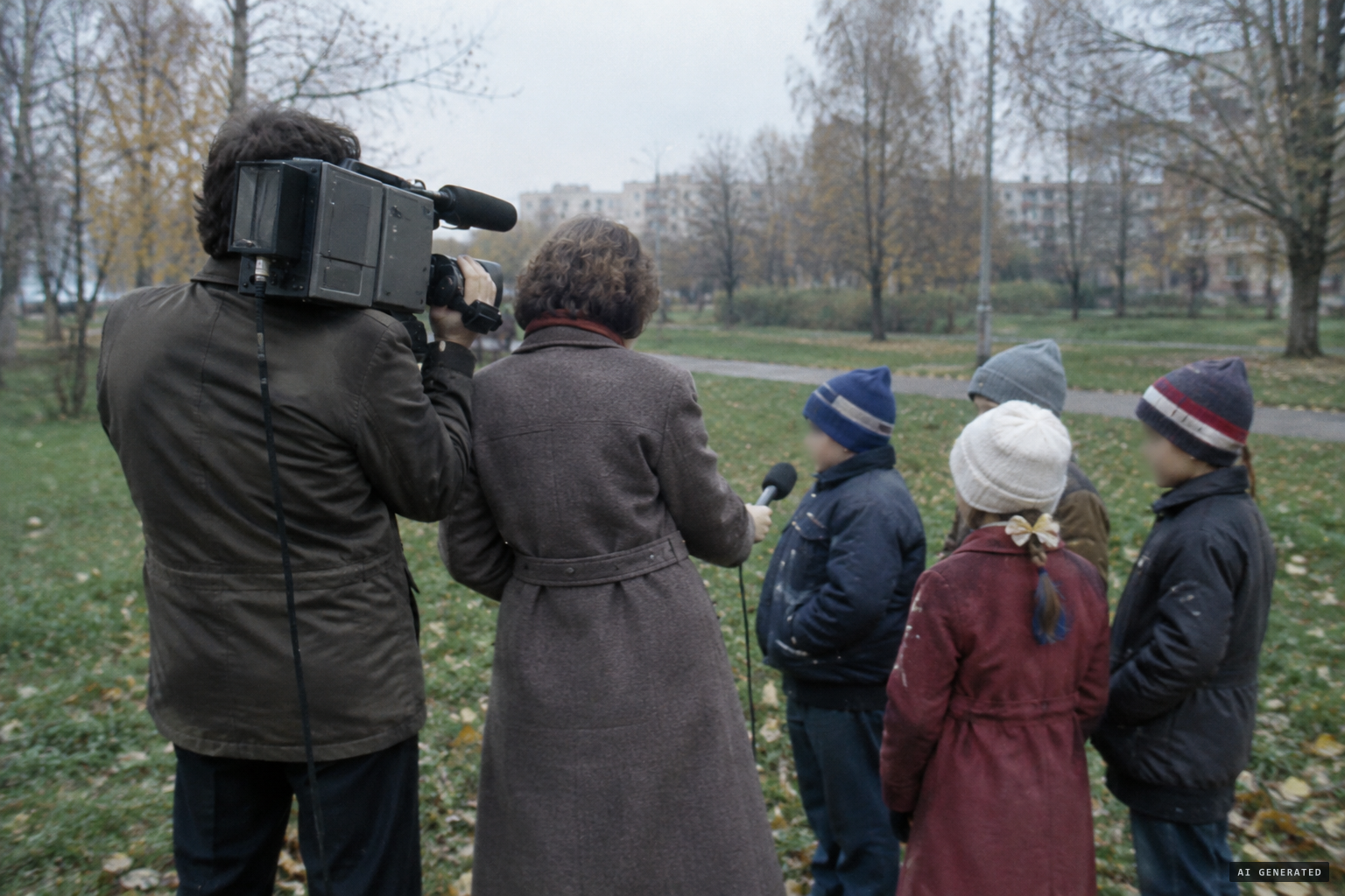 Pozner's crew questions the children and points to their "creative imagination"