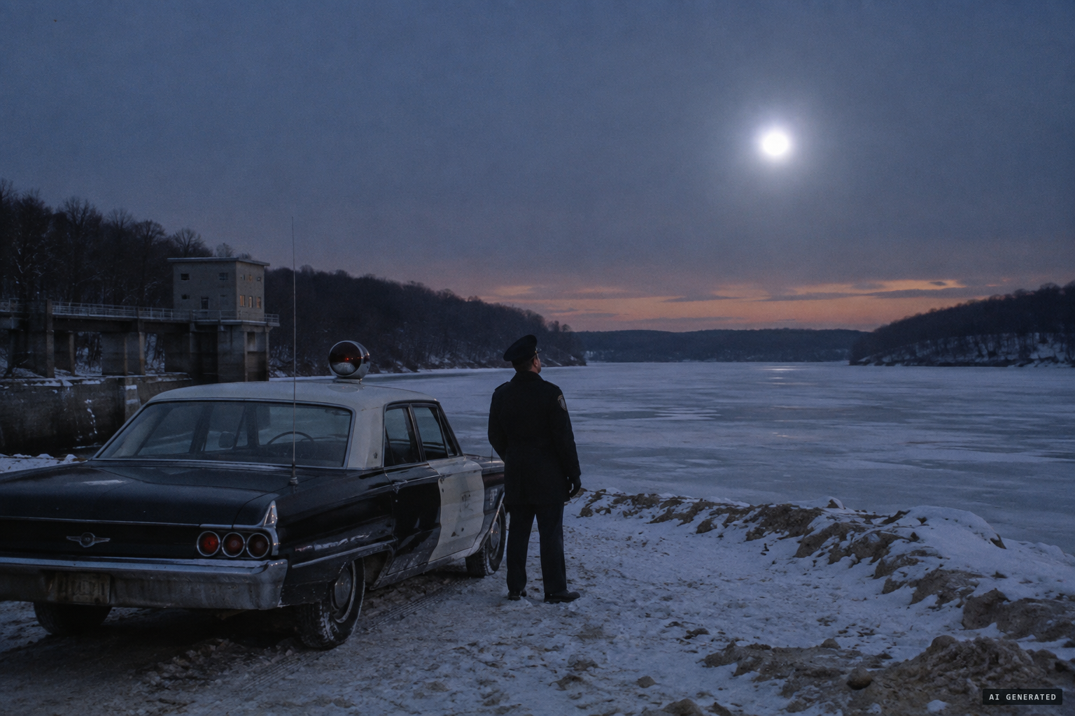 Patrolman Cisco sees a pulsing white light, bigger than any star, from the sandpit