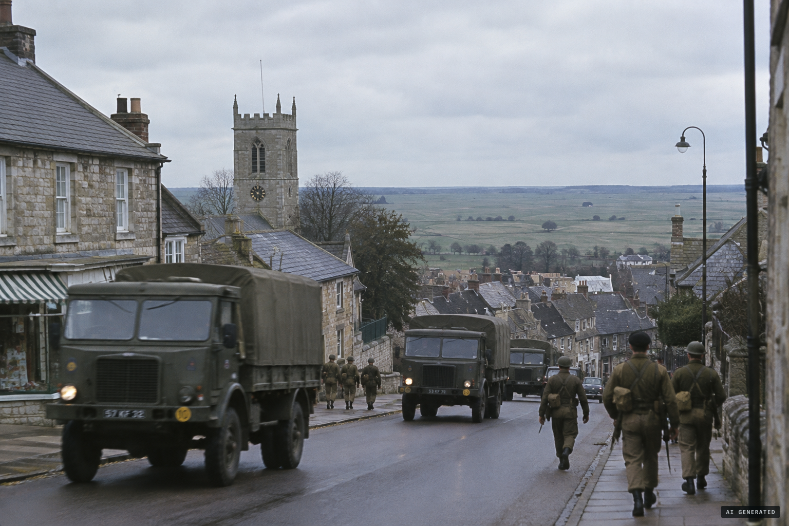 Warminster, a garrison town on the edge of Salisbury Plain