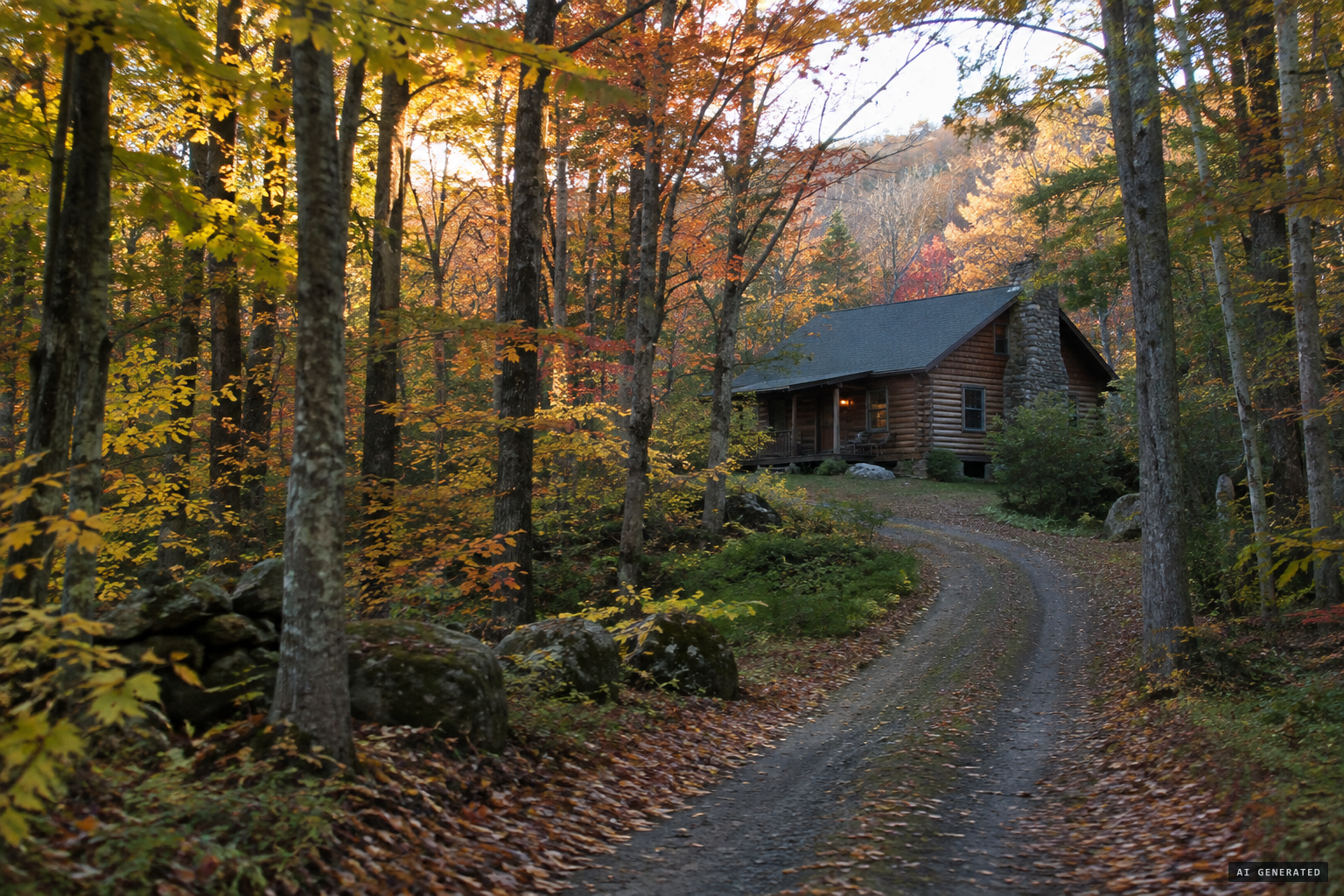 The Striebers' secluded log cabin near Accord, Ulster County