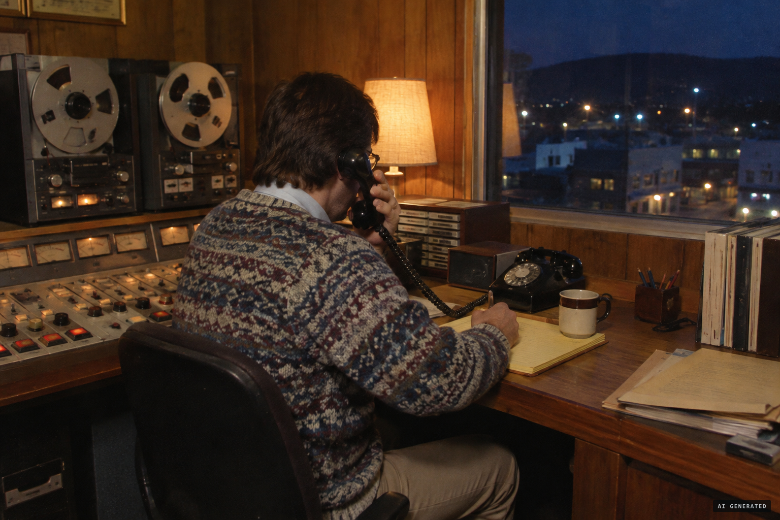 WYVE news director Danny Gordon takes the sheriff's call