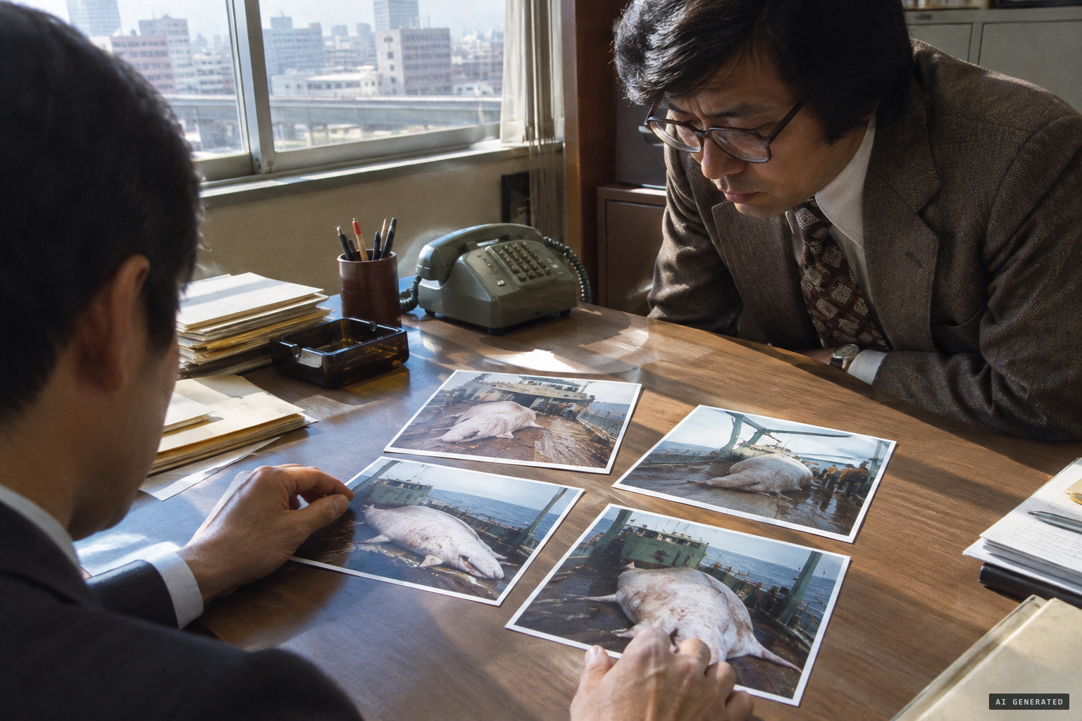 Back in Tokyo, Yano shows the photographs to ichthyologist Fujiro Yasuda